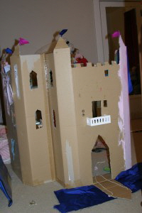 A box? Voila! A custom made castle!
